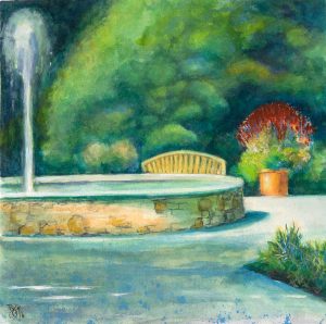 Watercolor 9/16 11"x11" Arboriumn, Blue Ridge near Ashville, NC